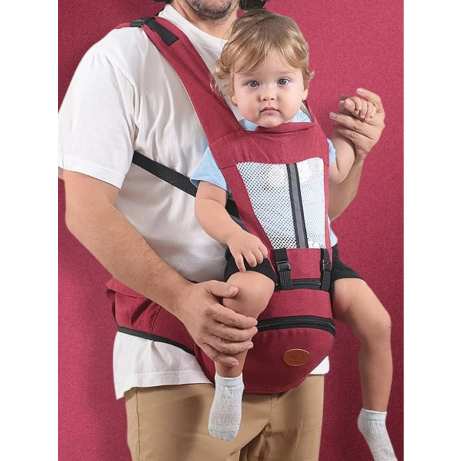 Ergonomic Baby Waist Seat Red / One Size Apparel and Accessories