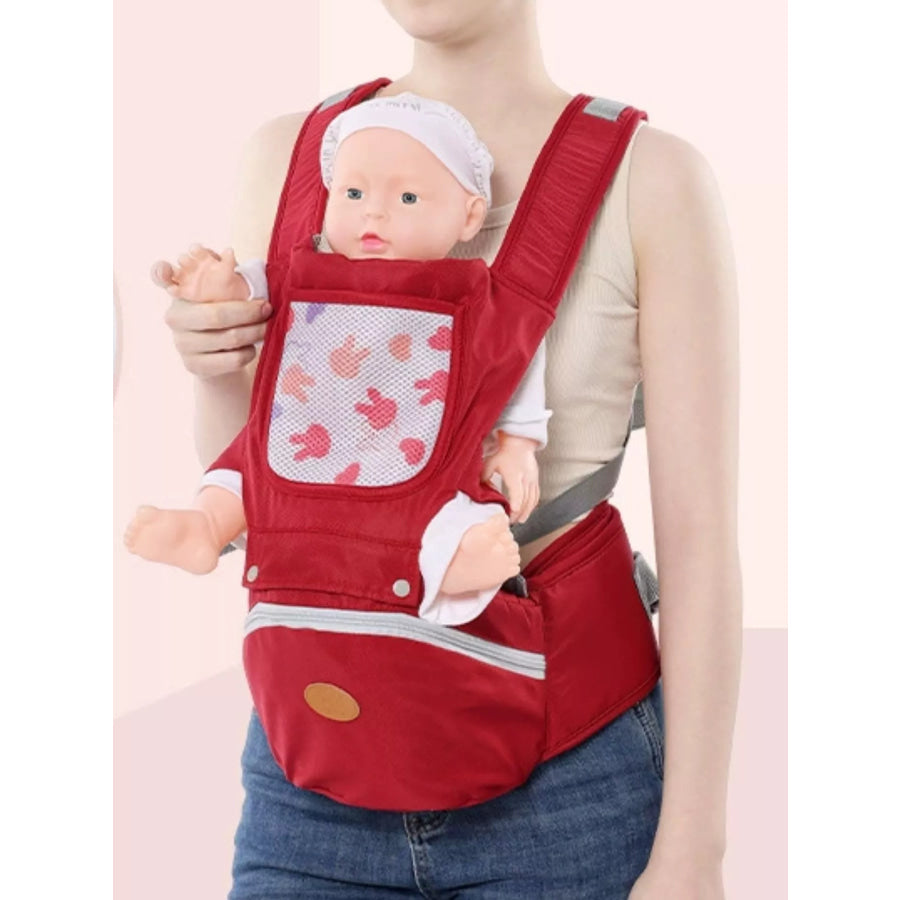 Ergonomic Baby Waist Seat Red / One Size Apparel and Accessories