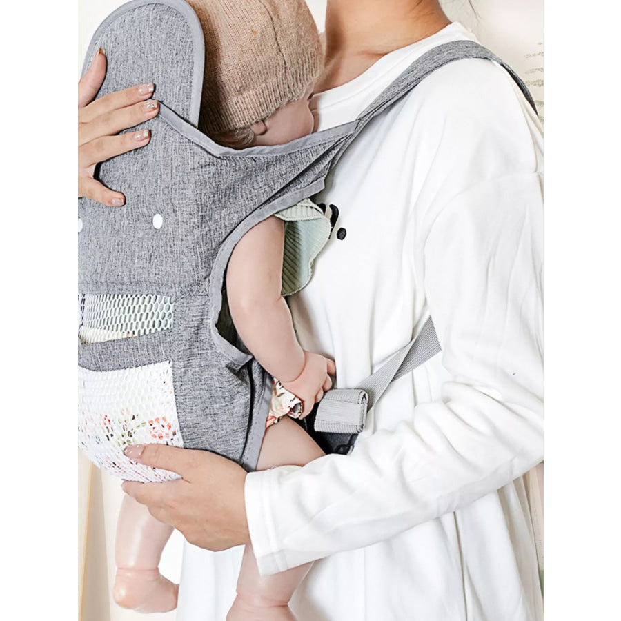 Ergonomic Hands-Free Baby Wrap Light Gray-cotton / One Size Apparel and Accessories