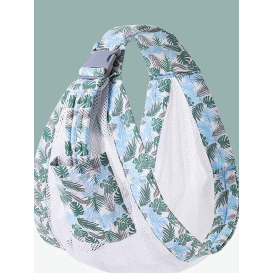 Ergonomic Leaf Print Adjustable Baby Sling Green Tree Net / One Size Apparel and Accessories