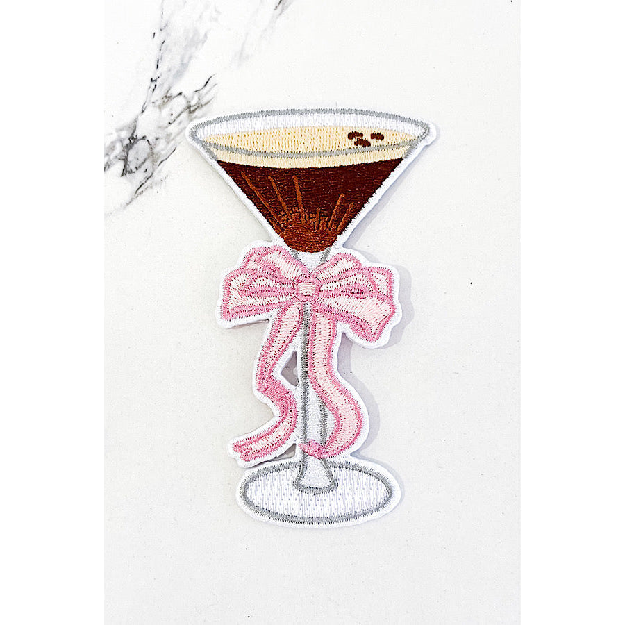 Espresso Martini Pink Ribbon Embroidered Patch - ETA 4/29 WS 600 Accessories