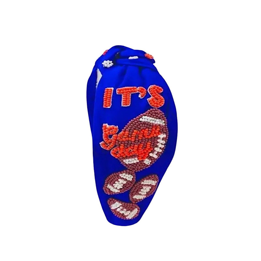 ETA 7/1 - Blue &amp; Orange Game Day Headband WS 600 Accessories