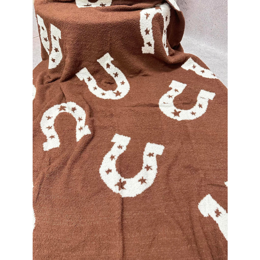 ETA 7/1 - Brown Horseshoe Luxury Blanket WS 600 Accessories