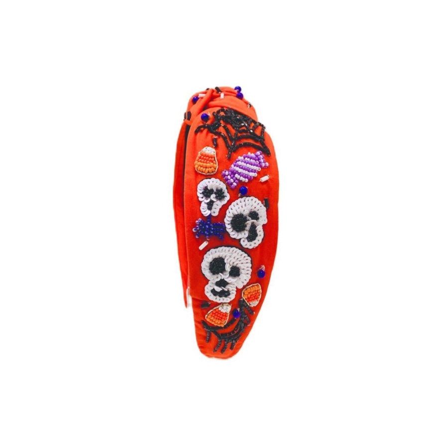 ETA 7/1 - Orange Trick or Treat Headband WS 600 Accessories