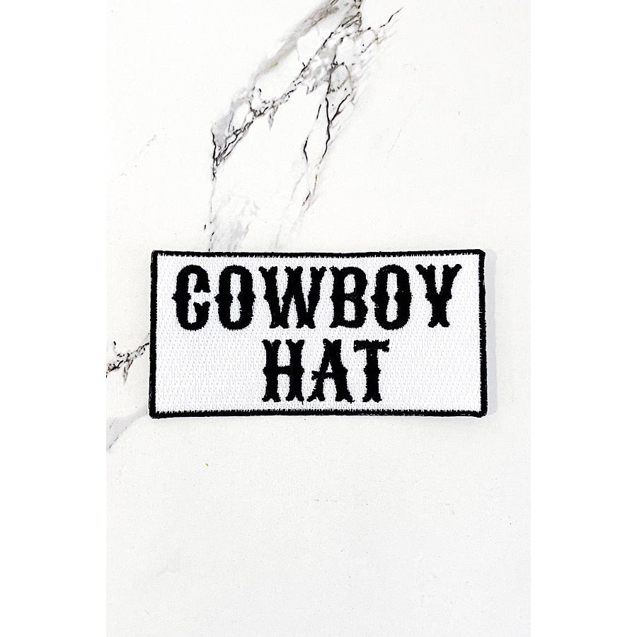 ETA 8/19 - Black Cowboy Hat Embroidered Patch WS Patches