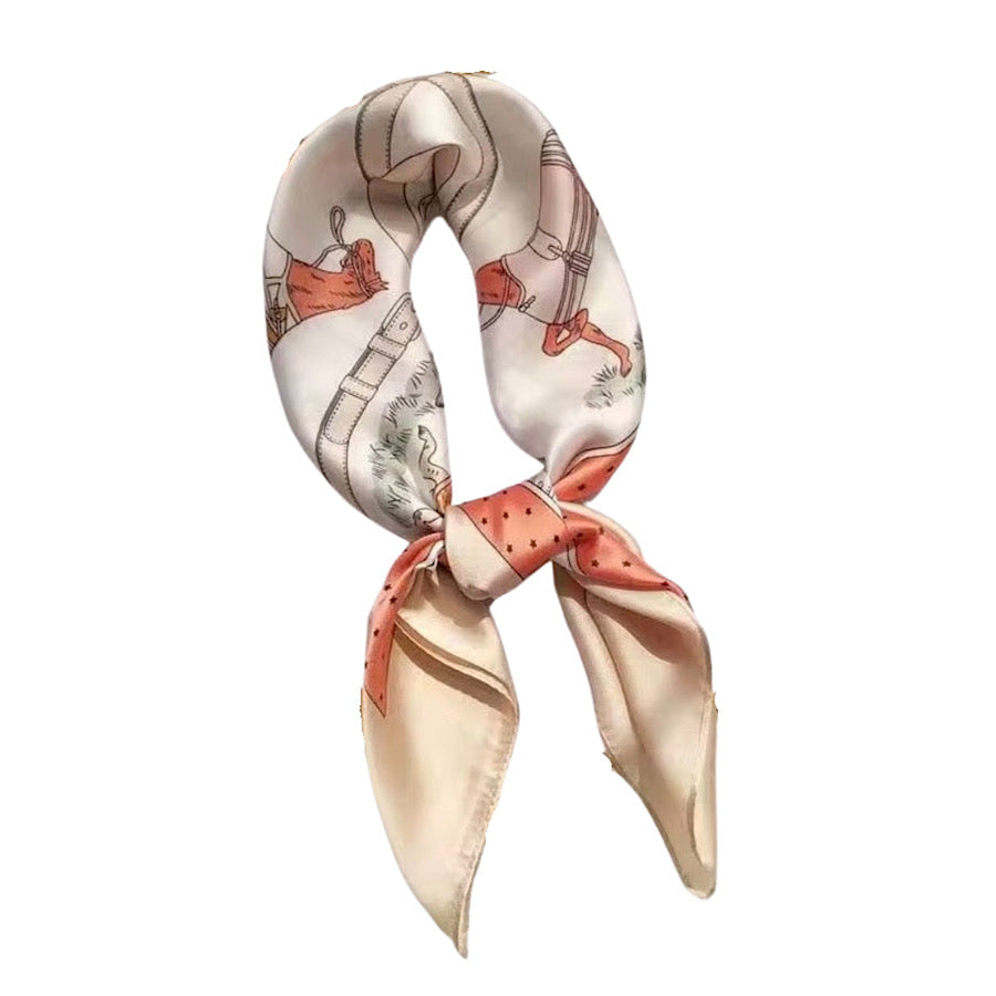 ETA 8/26 - Pink Equestrian Satin Scarf WS 600 Accessories