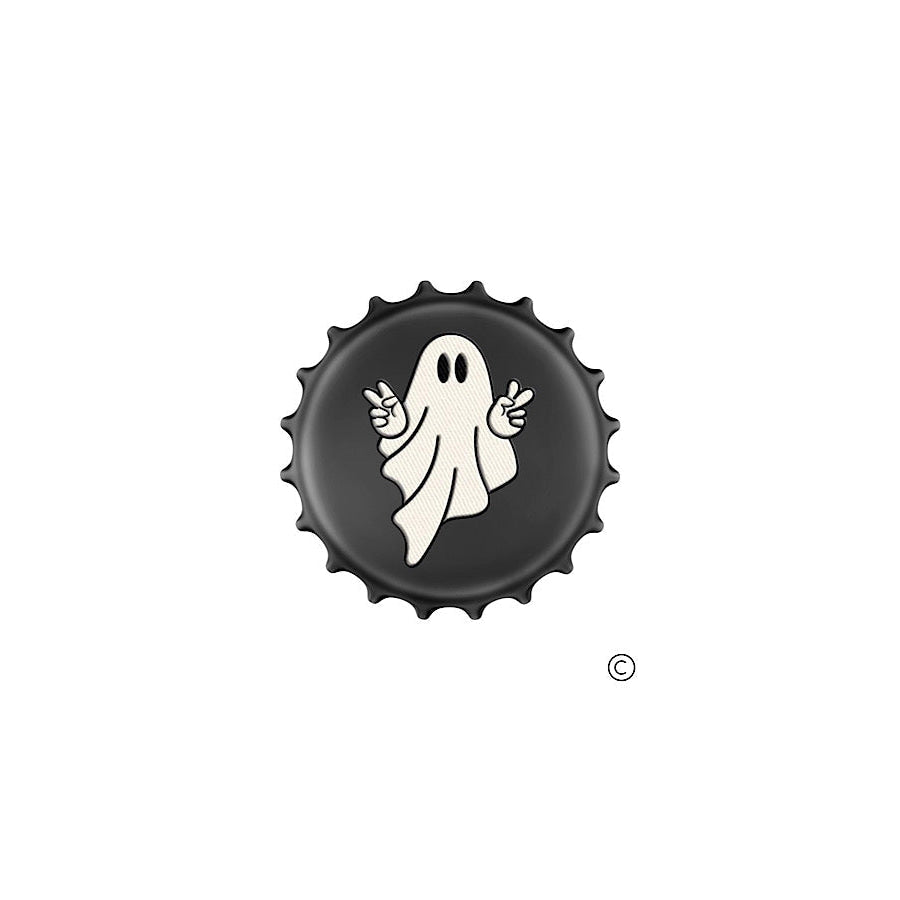 ETA 8/30 - Peaceful Ghost Bottle Cap Pin WS 600 Accessories