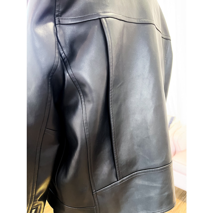 ETA 9/30 - Desi High Quality Black Leather Jacket WS 501 Jackets