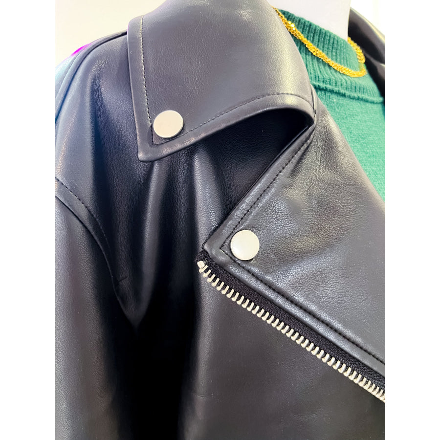 ETA 9/30 - Desi High Quality Black Leather Jacket WS 501 Jackets