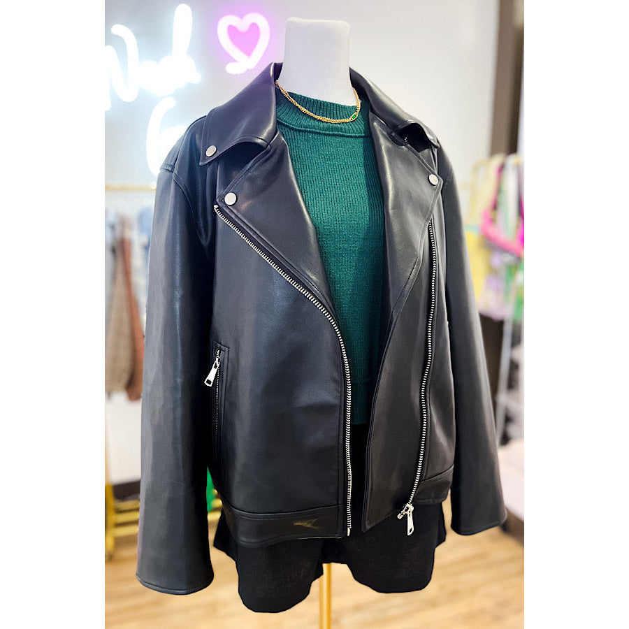 ETA 9/30 - Desi High Quality Black Leather Jacket WS 501 Jackets