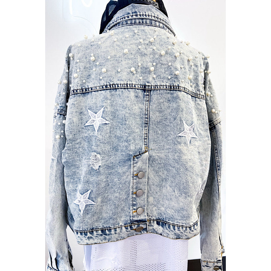 ETA 9/30 - Haven Pearl Studded Denim Jacket WS 503 Other Outerwear