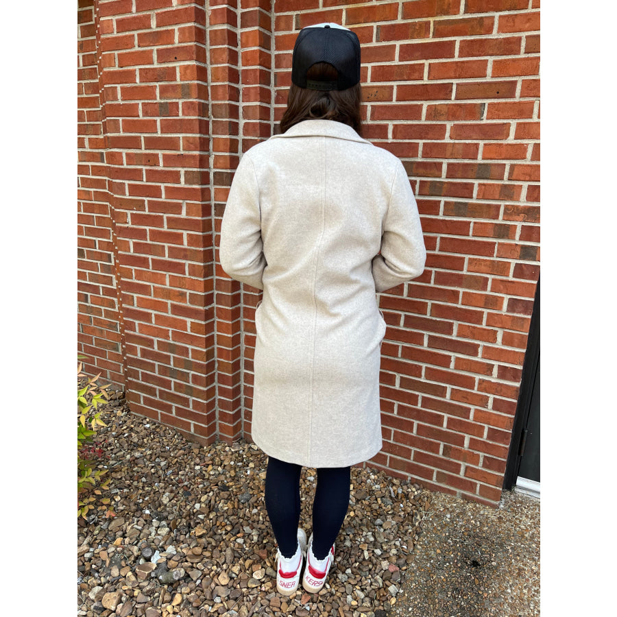 ETA 9/30 - Juliette Taupe Mid-Length Coat WS 501 Jackets