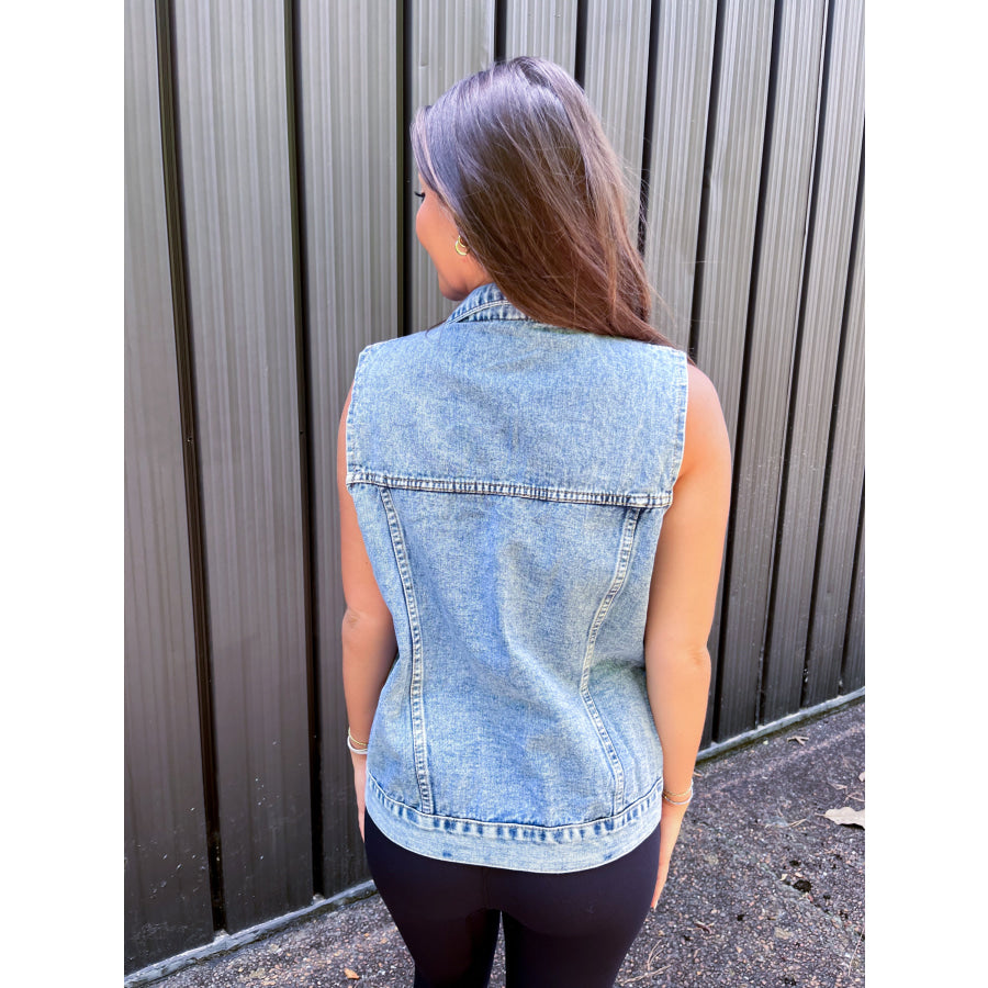 ETA 9/30 - Morgan Sleeveless Denim Vest WS 503 Other Outerwear