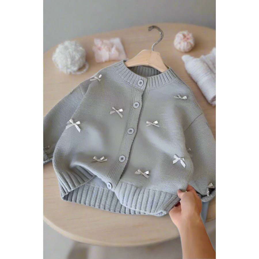 Eva Gray Bow Kids Cardigan WS 503 Other Outerwear