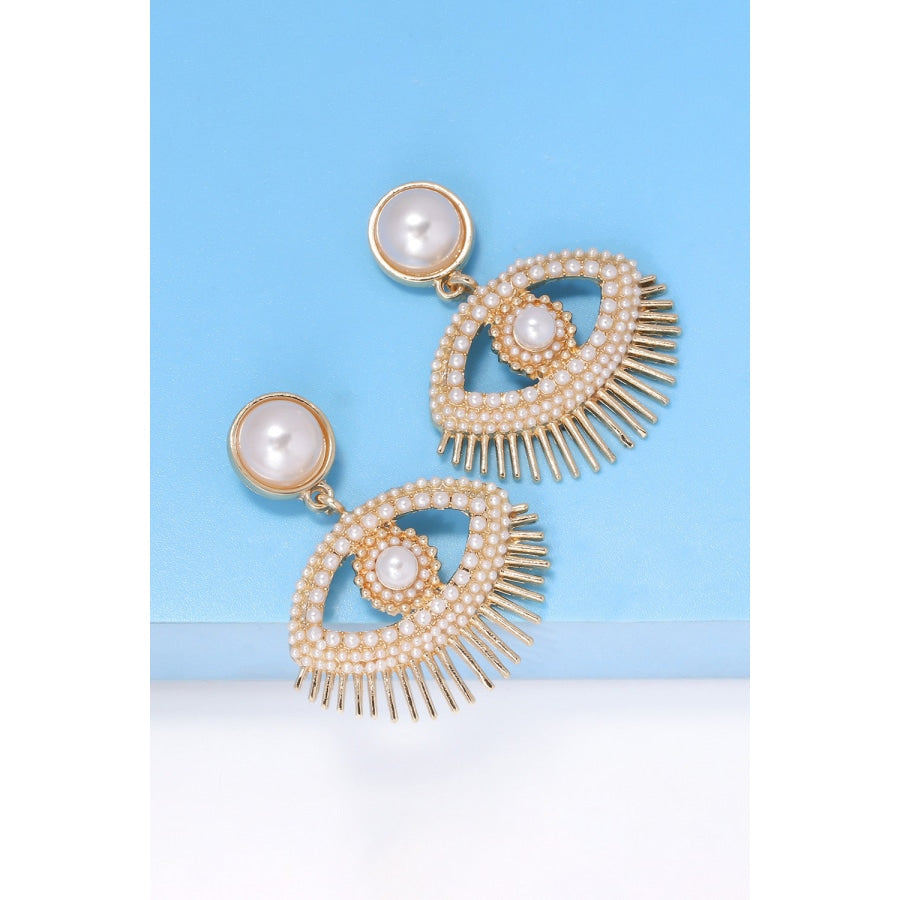 Evil Eye Shape Rhinestone Zinc Alloy Synthetic Dangle Earrings