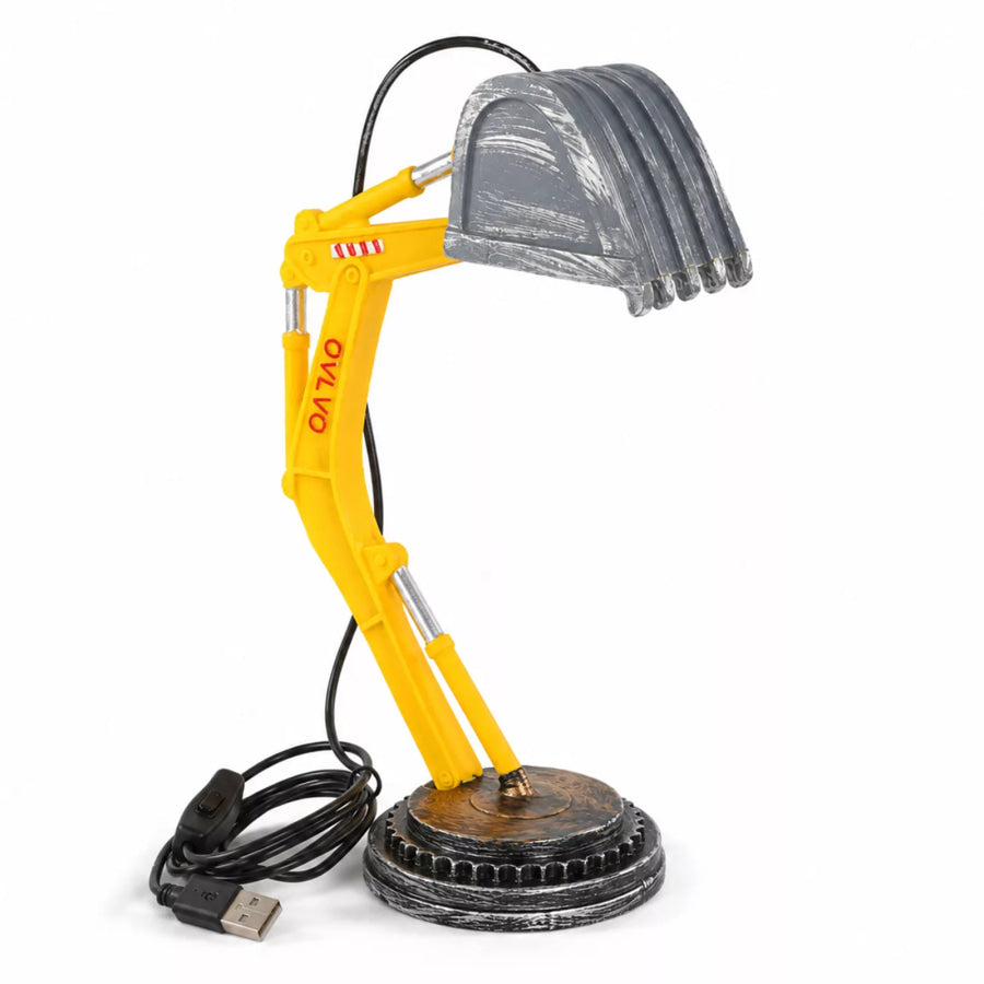 Excavator Shaped Decorative Desk Lamp Yellow / One Size Apparel and Accessories