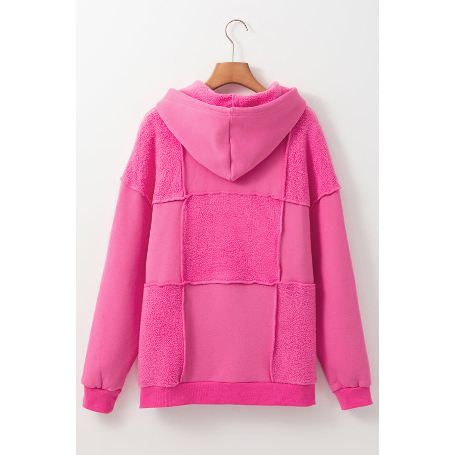 Exposed Seam Long Sleeve Hoodie Apparel and Accessories