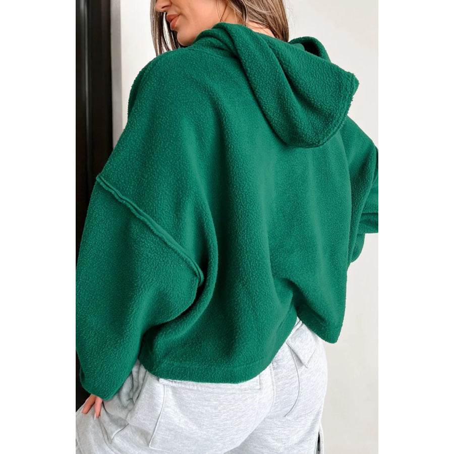 Exposed Seam Long Sleeve Hoodie Apparel and Accessories