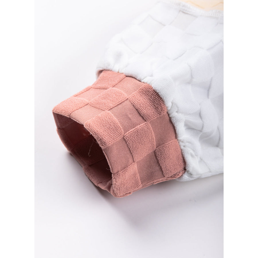 Exposed Seam Side Slit Color Block Long Sleeve Sweatshirt Apparel and Accessories