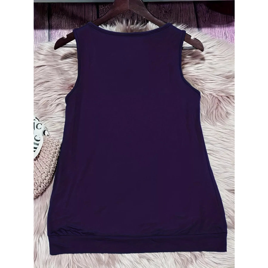 Eyelet Detail Ruched Tank Apparel and Accessories
