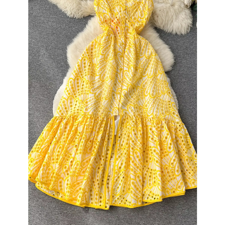 Eyelet Embroidered Tiered Cami Dress Apparel and Accessories