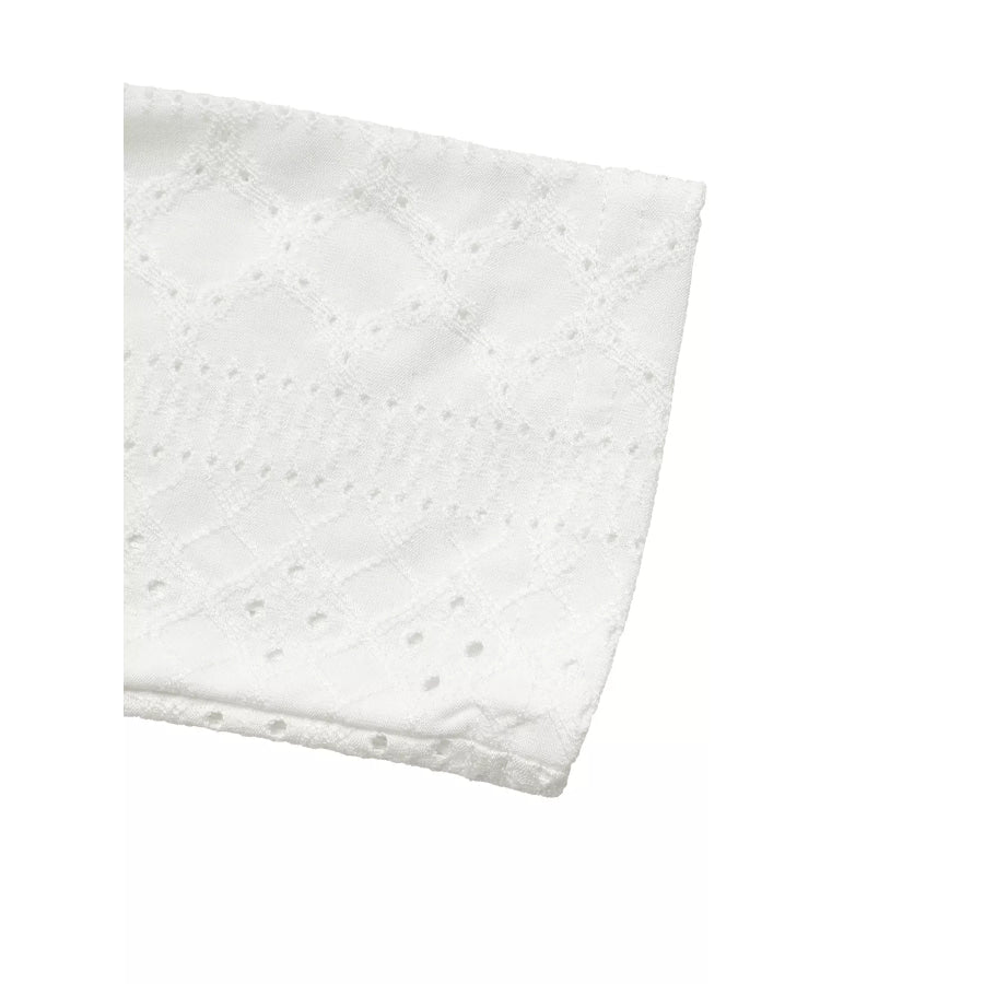 Eyelet V-Neck Long Sleeve T-Shirt Apparel and Accessories