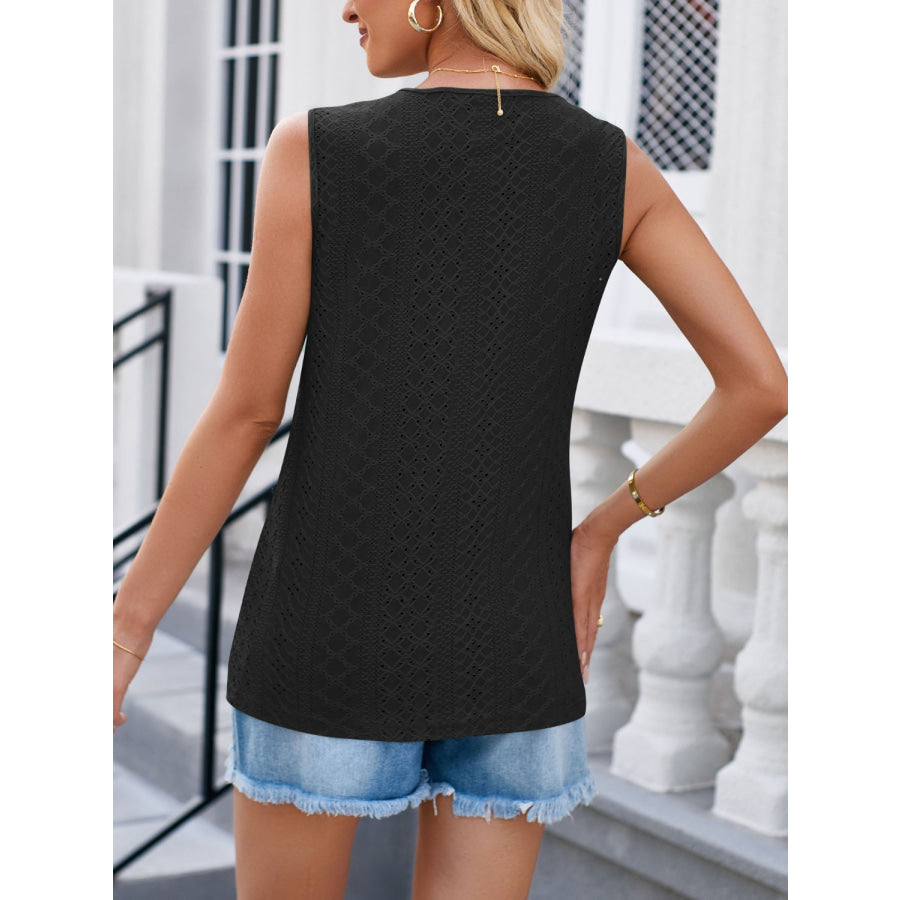 Eyelet V - Neck Tank Apparel and Accessories