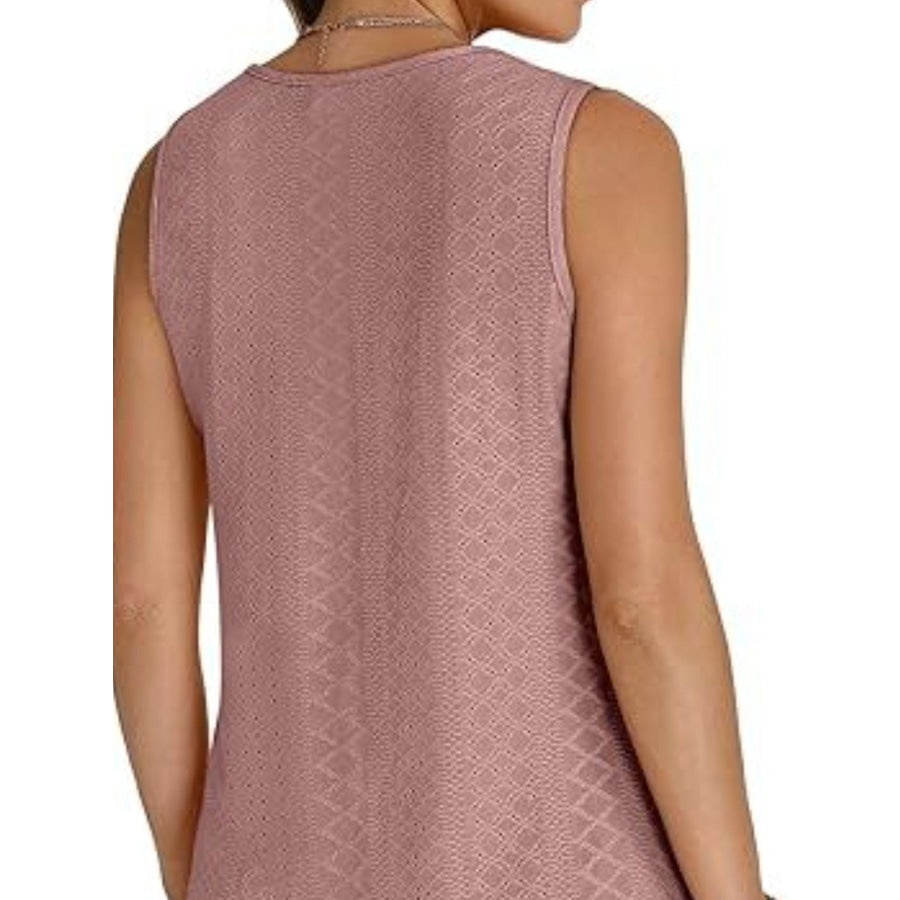 Eyelet V-Neck Tank Apparel and Accessories
