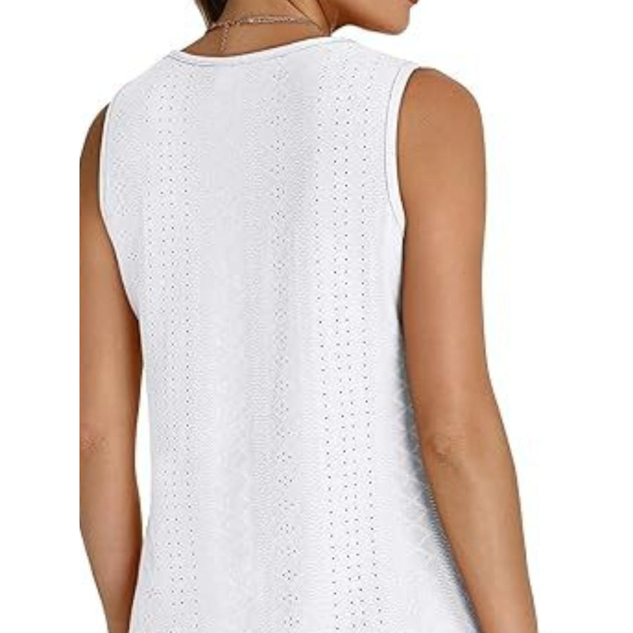 Eyelet V-Neck Tank Apparel and Accessories