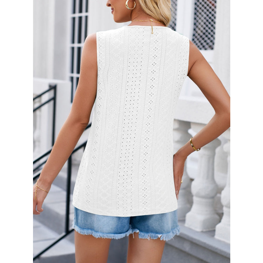 Eyelet V - Neck Tank Apparel and Accessories