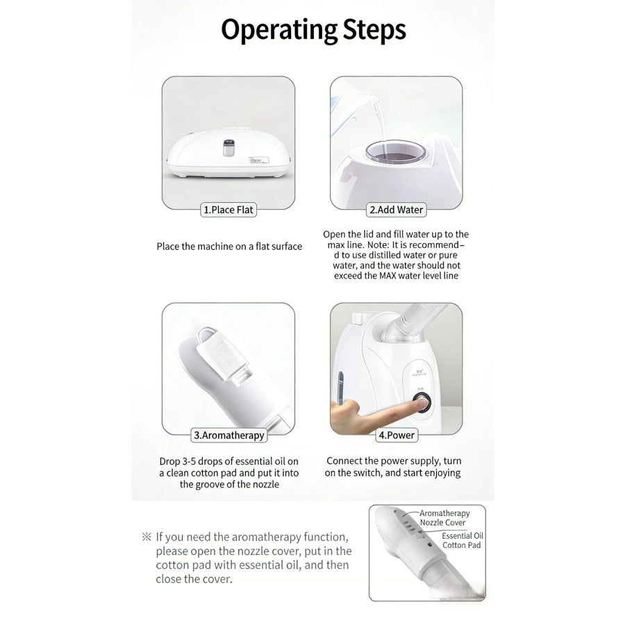 Facial Steamer Deep Cleansing Beauty Device Apparel and Accessories