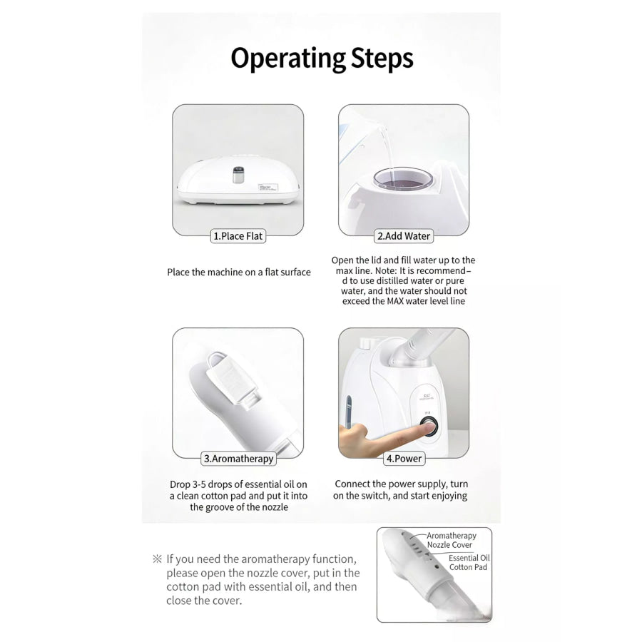 Facial Steamer Deep Cleansing Beauty Device White / North American plug Apparel and Accessories