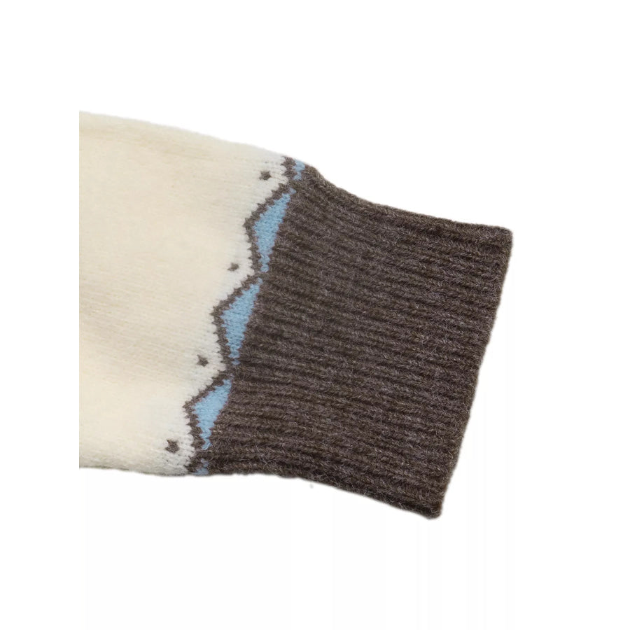 Fair Isle Pattern Round Neck Sweater Apparel and Accessories
