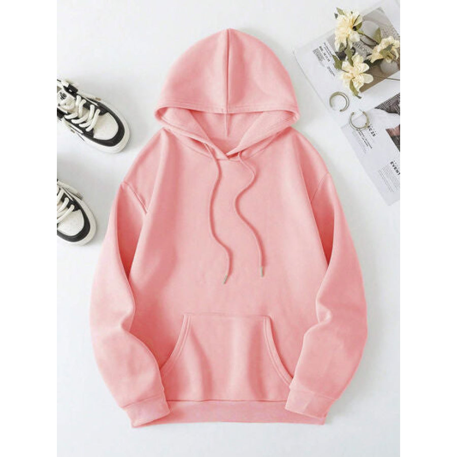 FAITH OVER FEAR Dropped Shoulder Hoodie Carnation Pink / S Apparel and Accessories