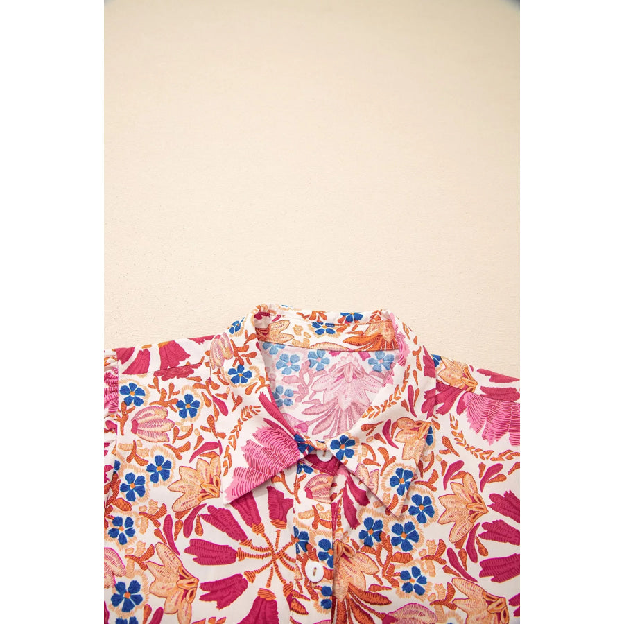 Fall Flower Print Long Sleeve Mini Dress Apparel and Accessories