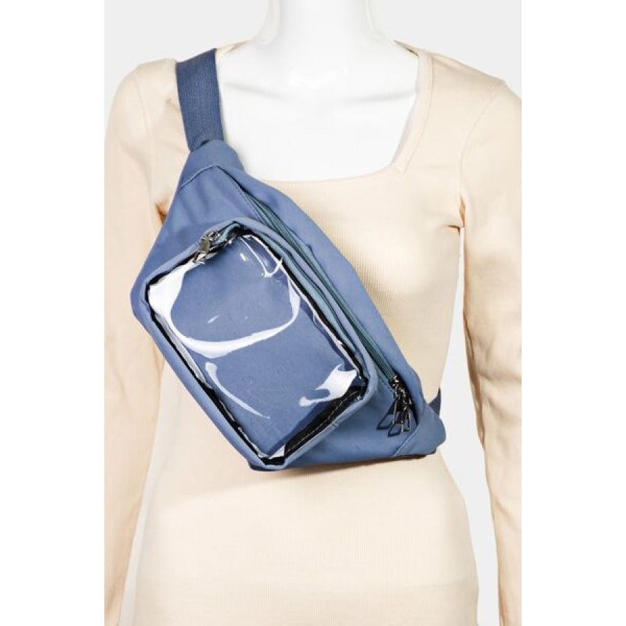 Fame Adjustable Strap Sling Bag BL / One Size Apparel and Accessories