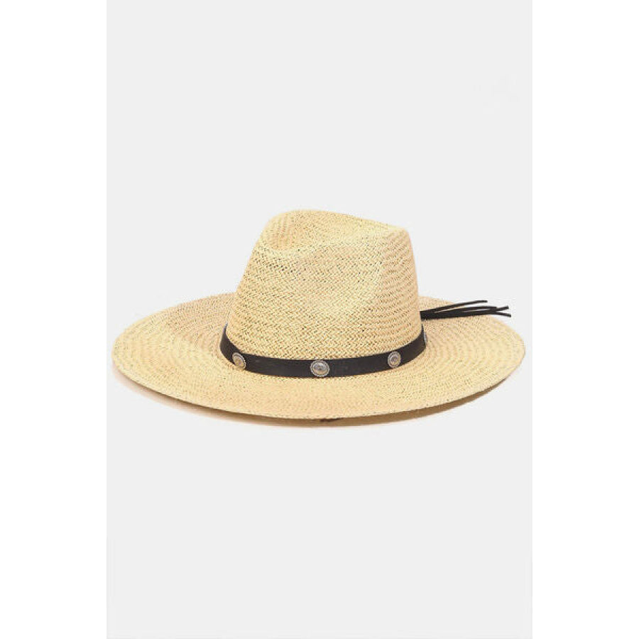 Fame Belt Strap Straw Hat IV / One Size Apparel and Accessories