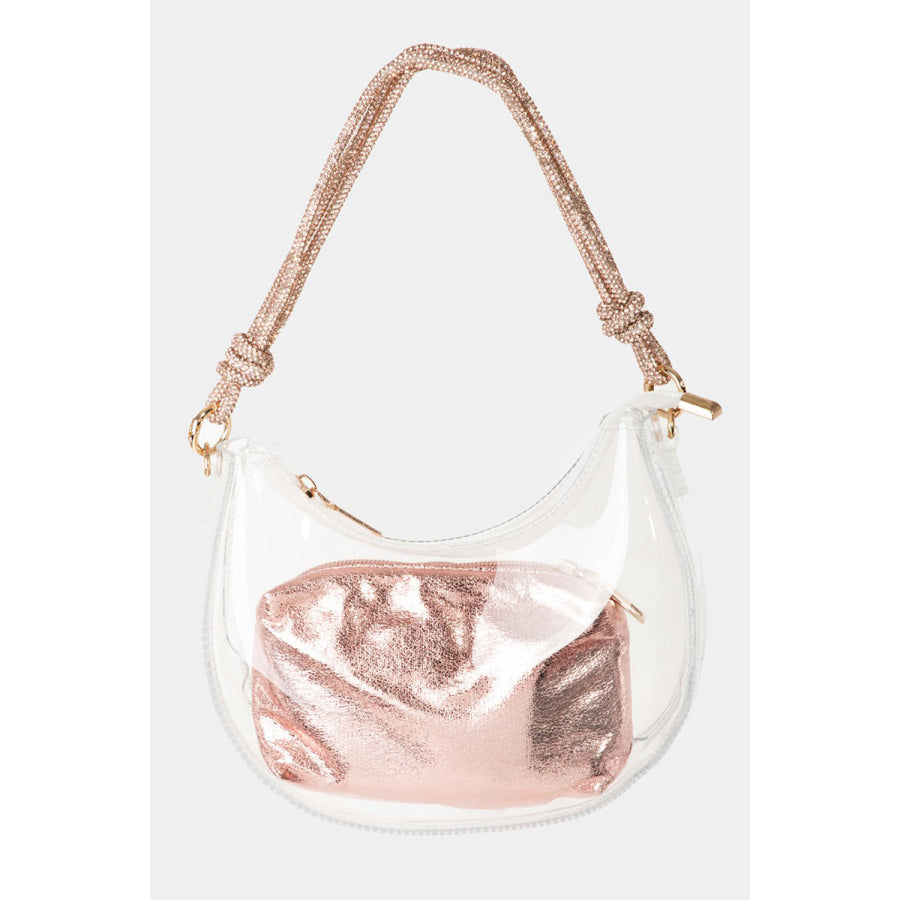 Fame Clear See Through Baguette Bag CH / One Size Apparel and Accessories
