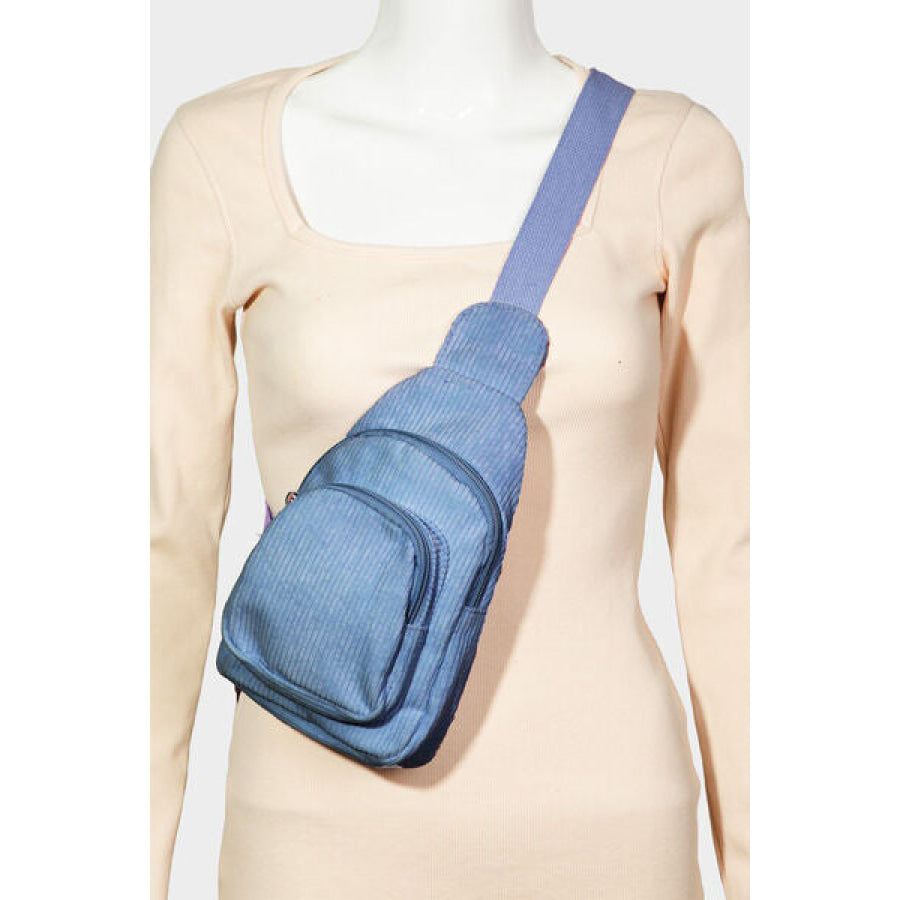 Fame Double - Layered Sling Bag BL / One Size Apparel and Accessories