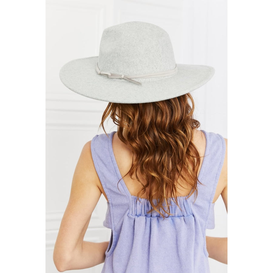 Fame Festival Babe Fedora Hat Light Gray / One Size