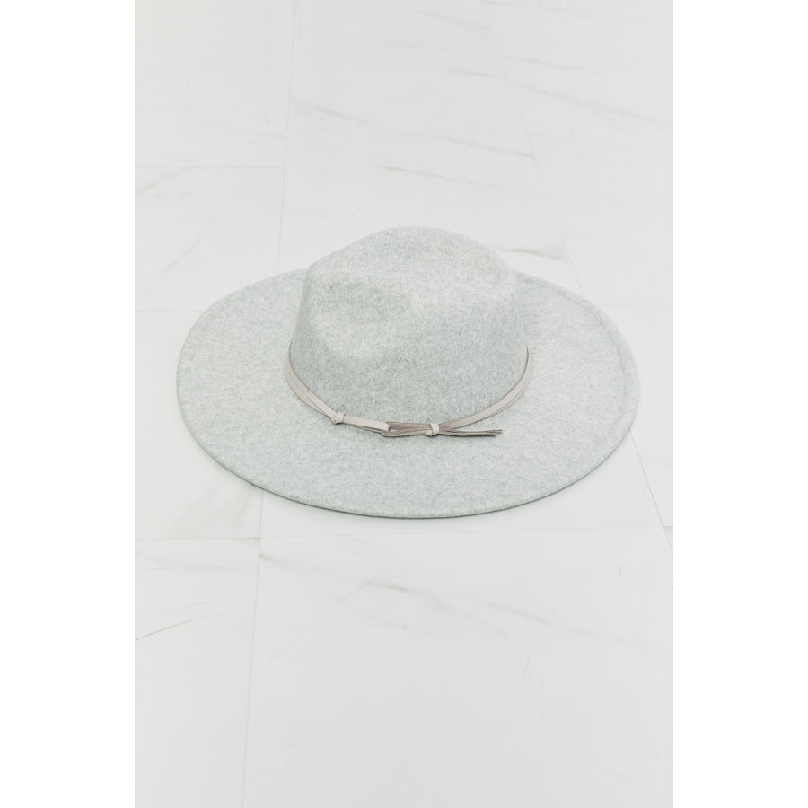 Fame Festival Babe Fedora Hat Light Gray / One Size