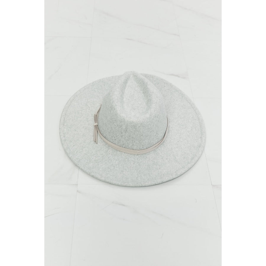 Fame Festival Babe Fedora Hat Light Gray / One Size