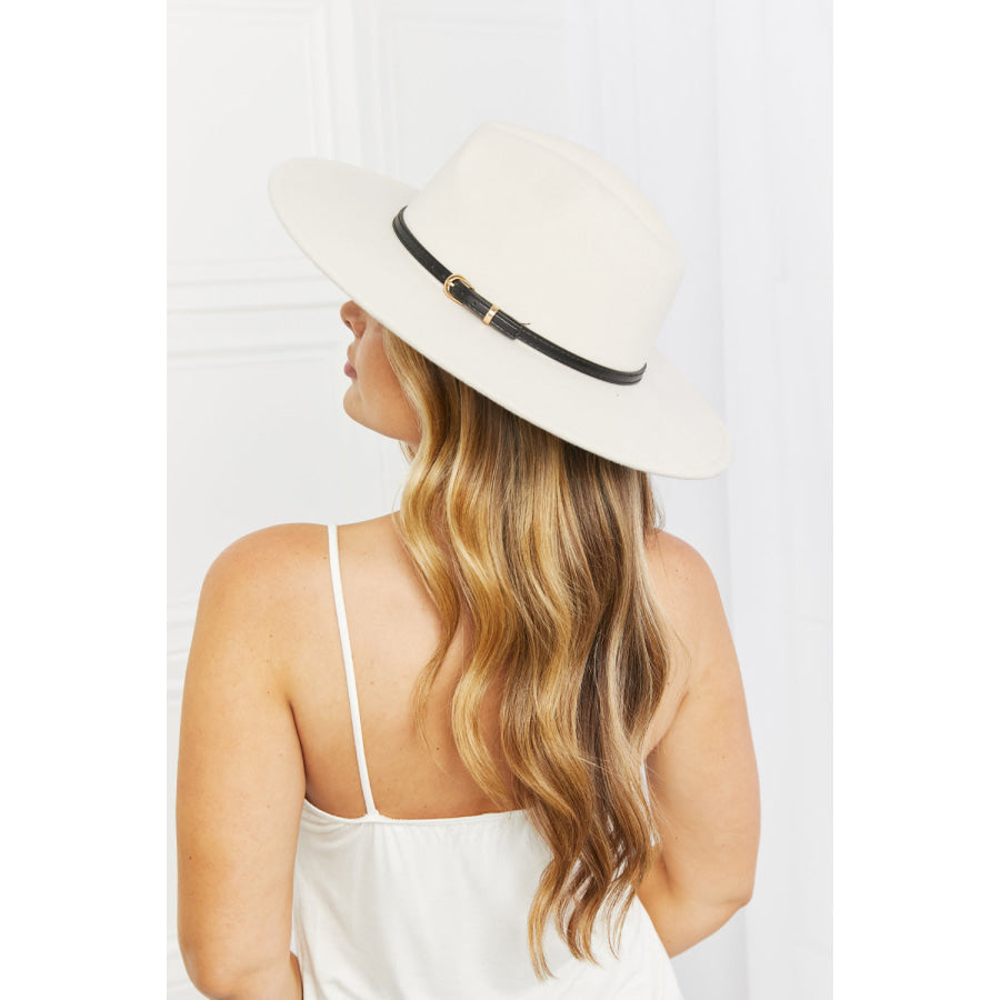 Fame Keep It Classy Fedora Hat Beige / One Size Apparel and Accessories