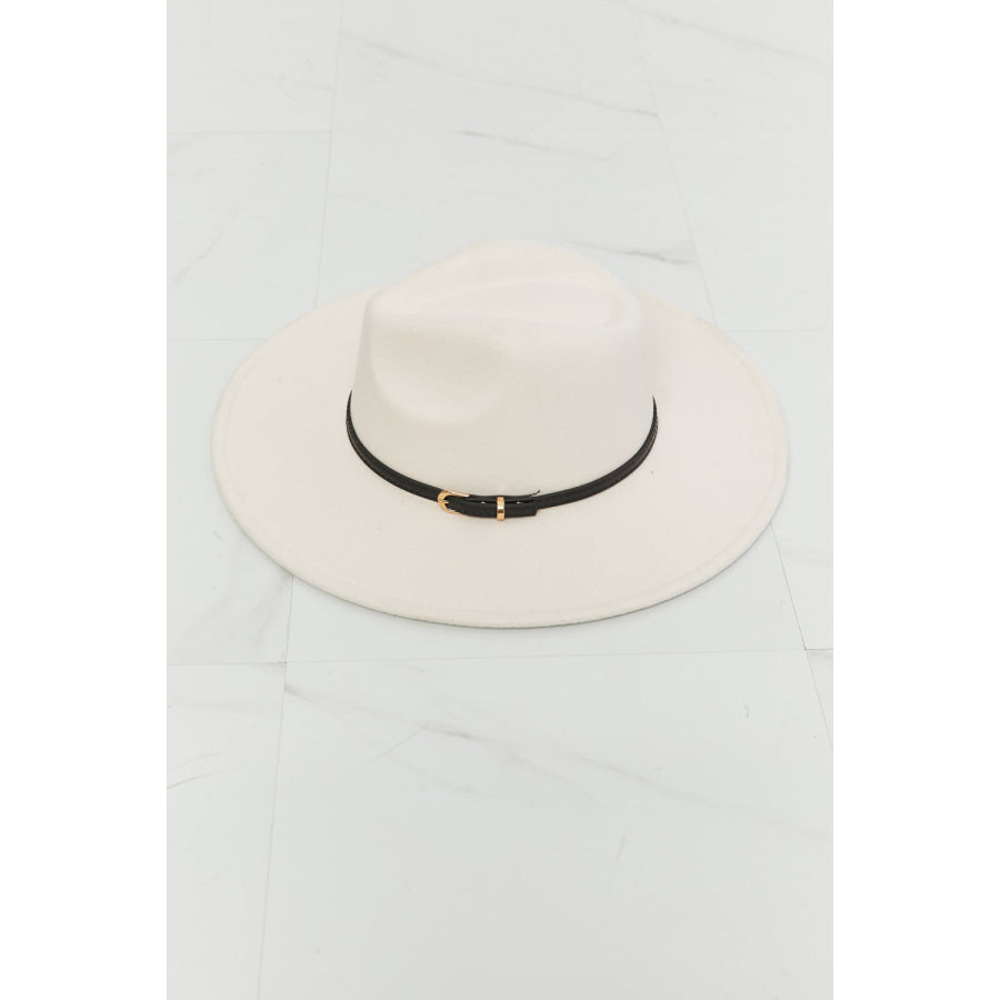 Fame Keep It Classy Fedora Hat Beige / One Size Apparel and Accessories