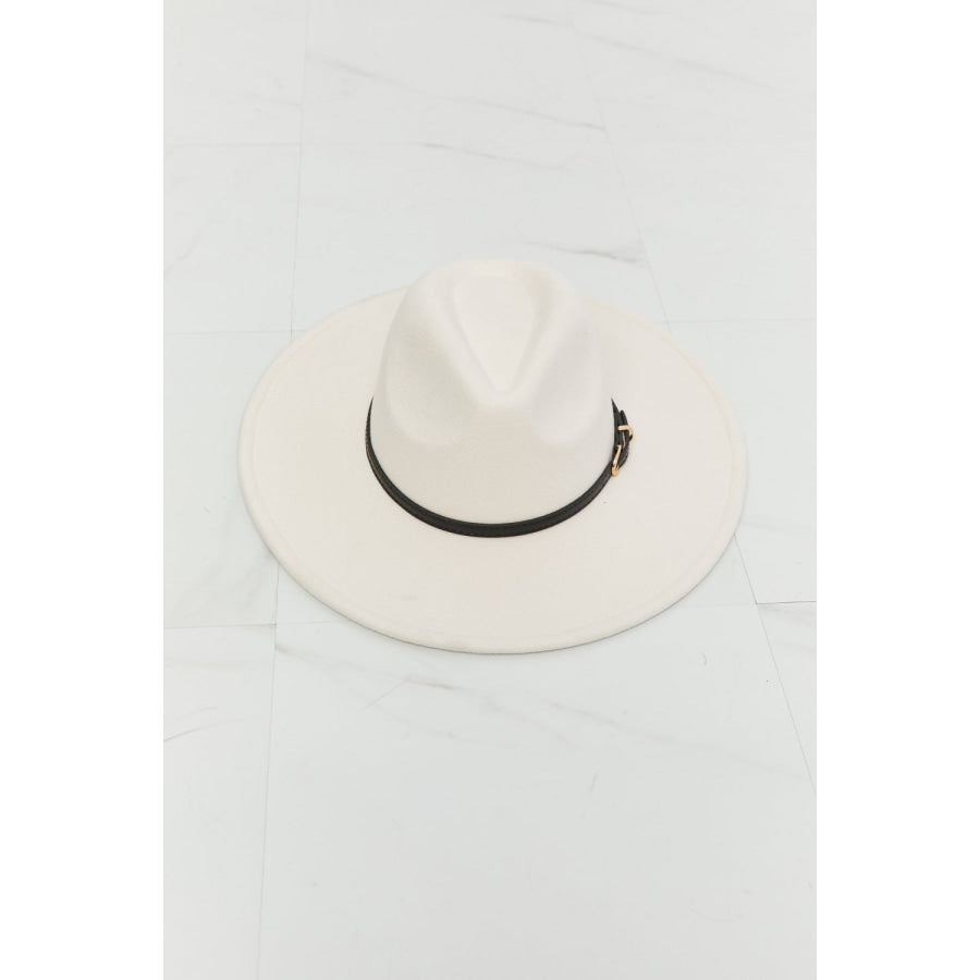 Fame Keep It Classy Fedora Hat Beige / One Size Apparel and Accessories