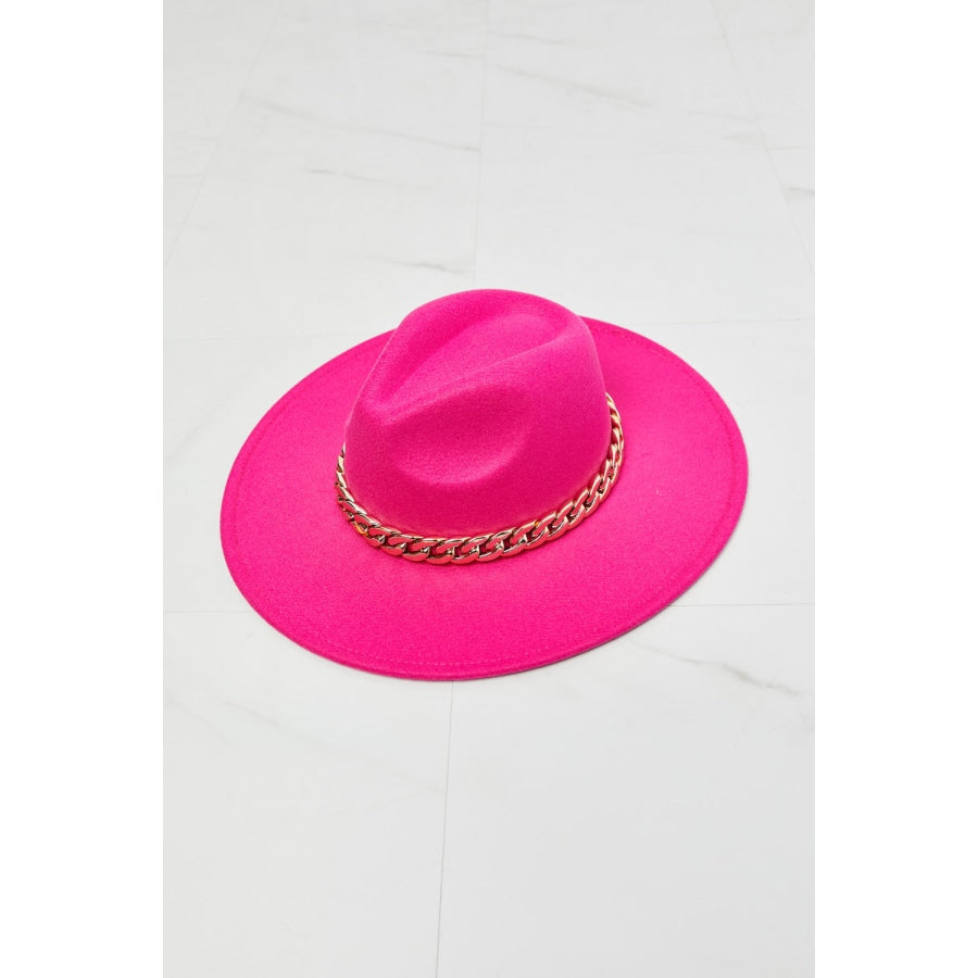 Fame Keep Your Promise Fedora Hat in Pink Hot Pink / One Size