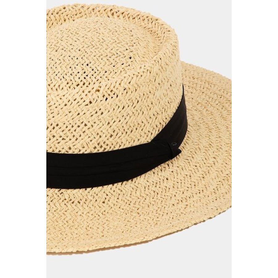 Fame Straw Braided Pork Pie Hat IV / One Size Apparel and Accessories