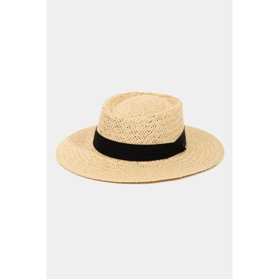 Fame Straw Braided Pork Pie Hat IV / One Size Apparel and Accessories