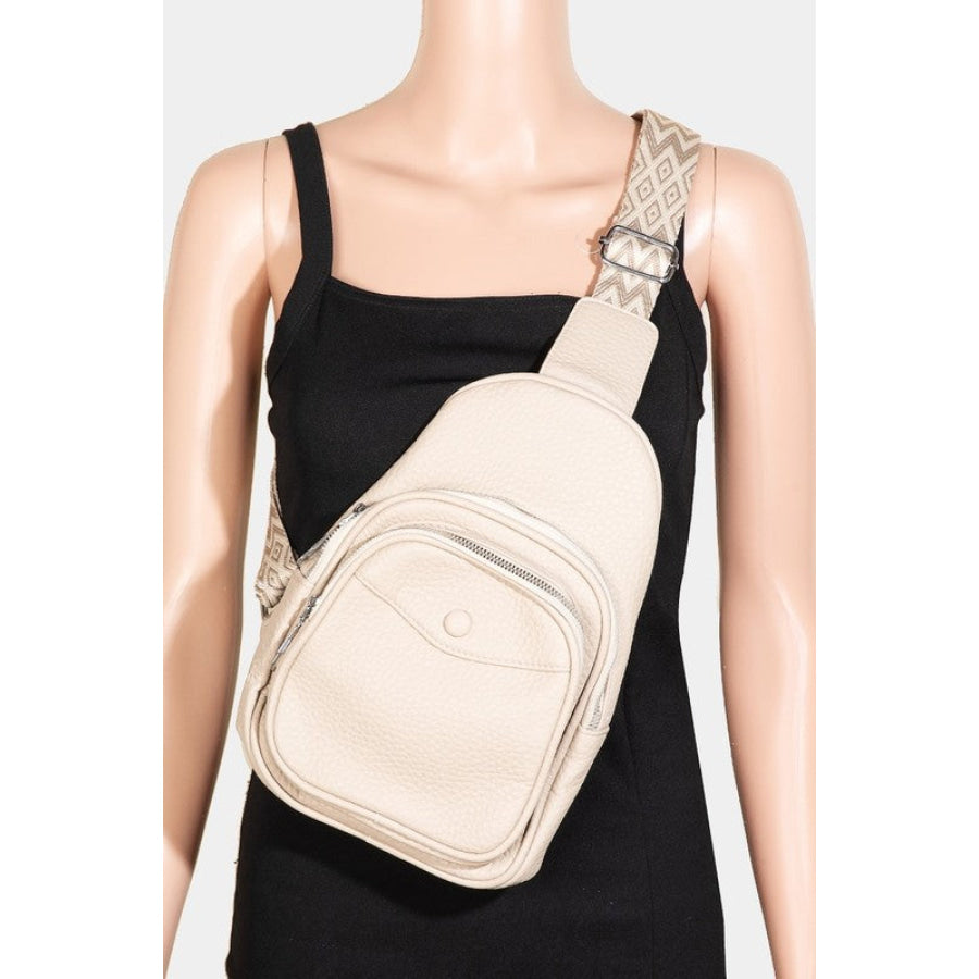 Fame Textured PU Leather Sling Bag TP / One Size Apparel and Accessories