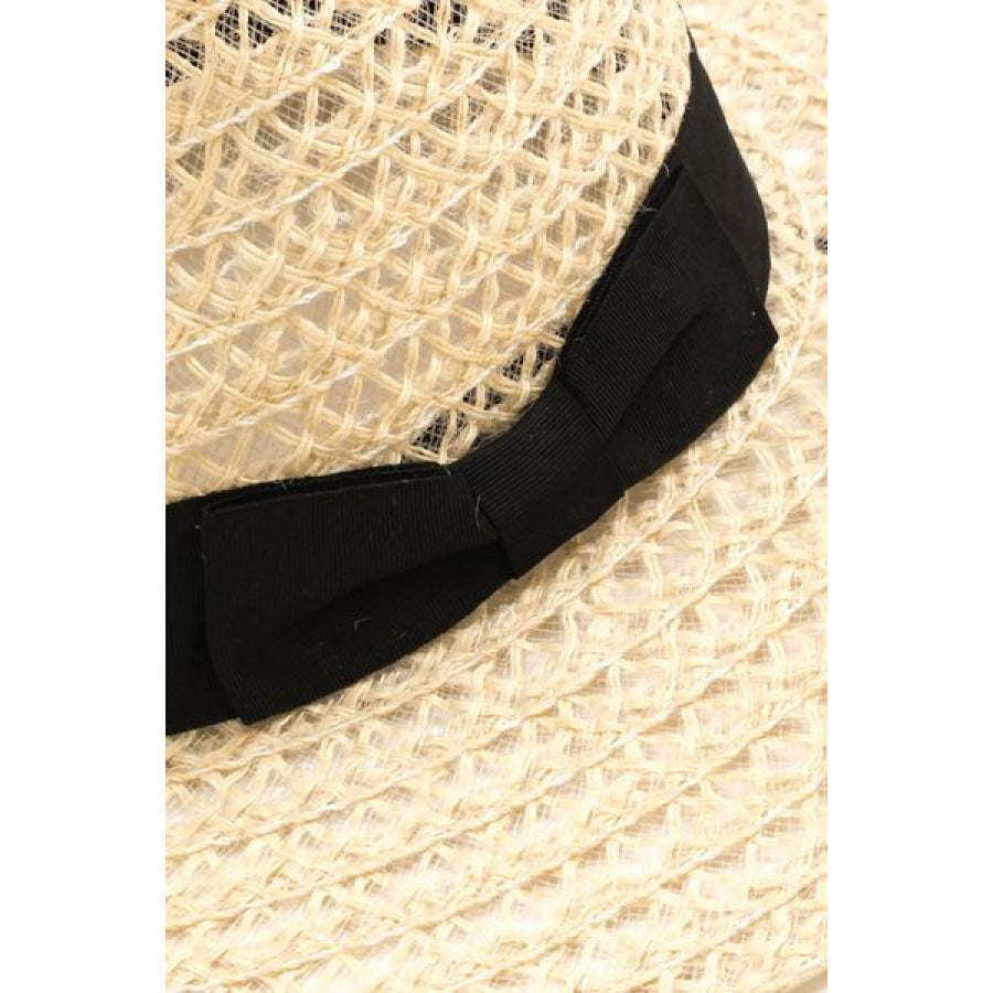 Fame Wide Brim Straw Weave Sun Hat IV / One Size Apparel and Accessories